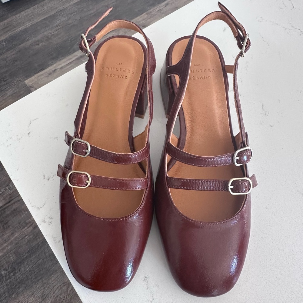 Sezane Paula Babies Polished Camel - Size 4 - Picture 3 of 7
